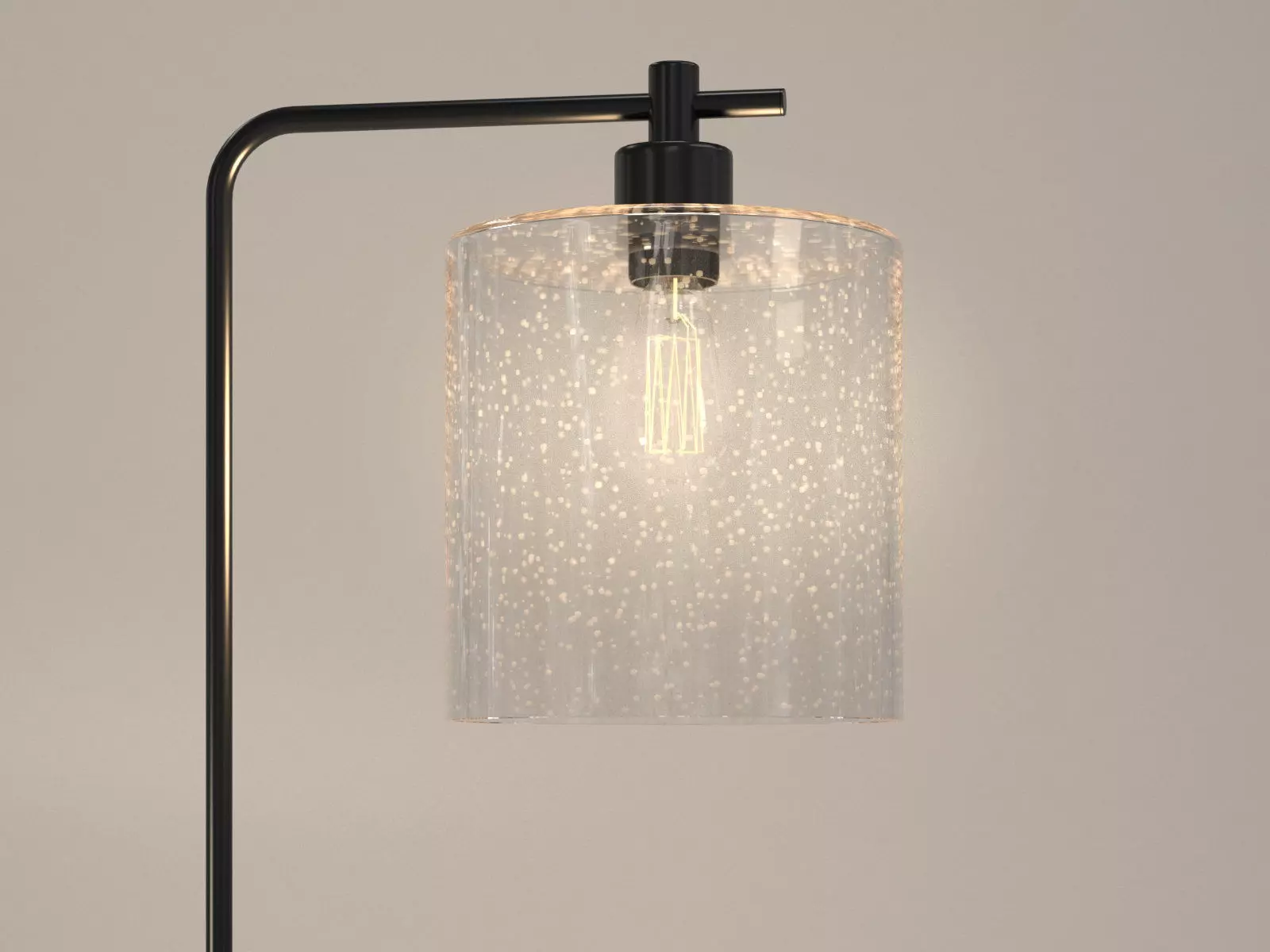 Seeded Glass Industrial Floor Lamp 3D model_1