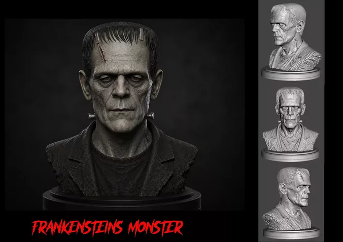 Classic Universal Monsters Frankensteins Monster Bust