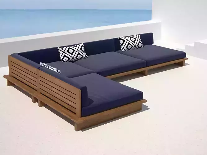 Maldives L-Sectional 3D model