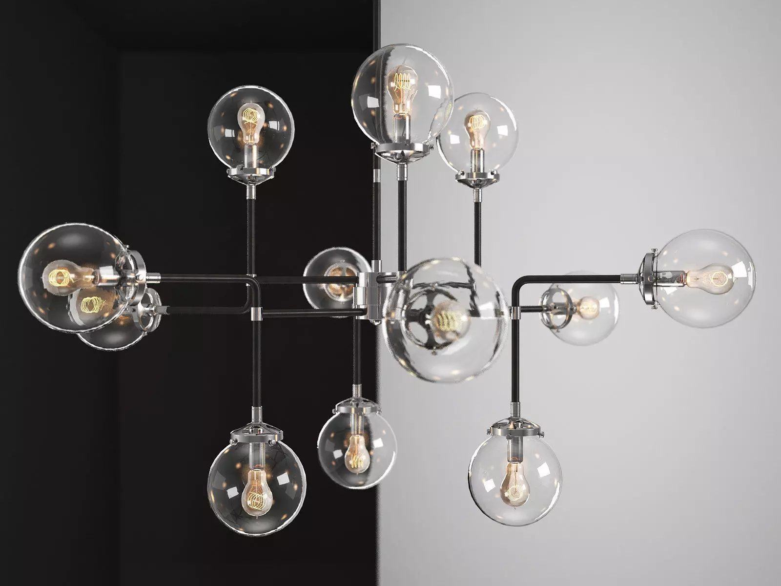 Bistro Medium Chandelier 3D model_1