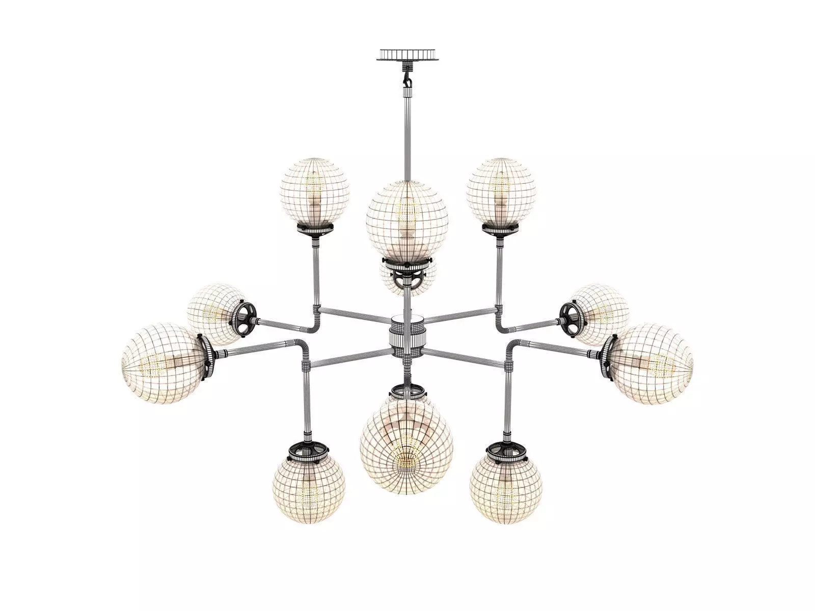 Bistro Medium Chandelier 3D model_4