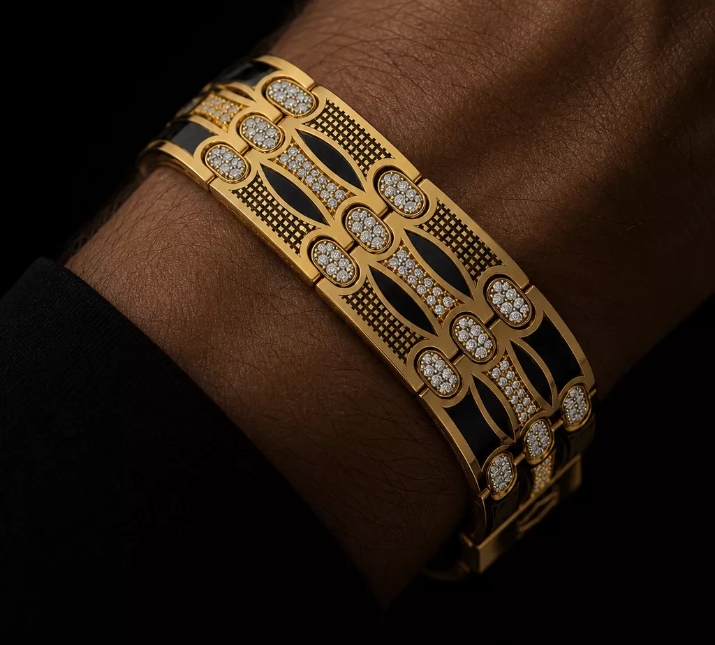 Elegant Diamond Bracelet 3dm STL CAD Model N1758 3D print model