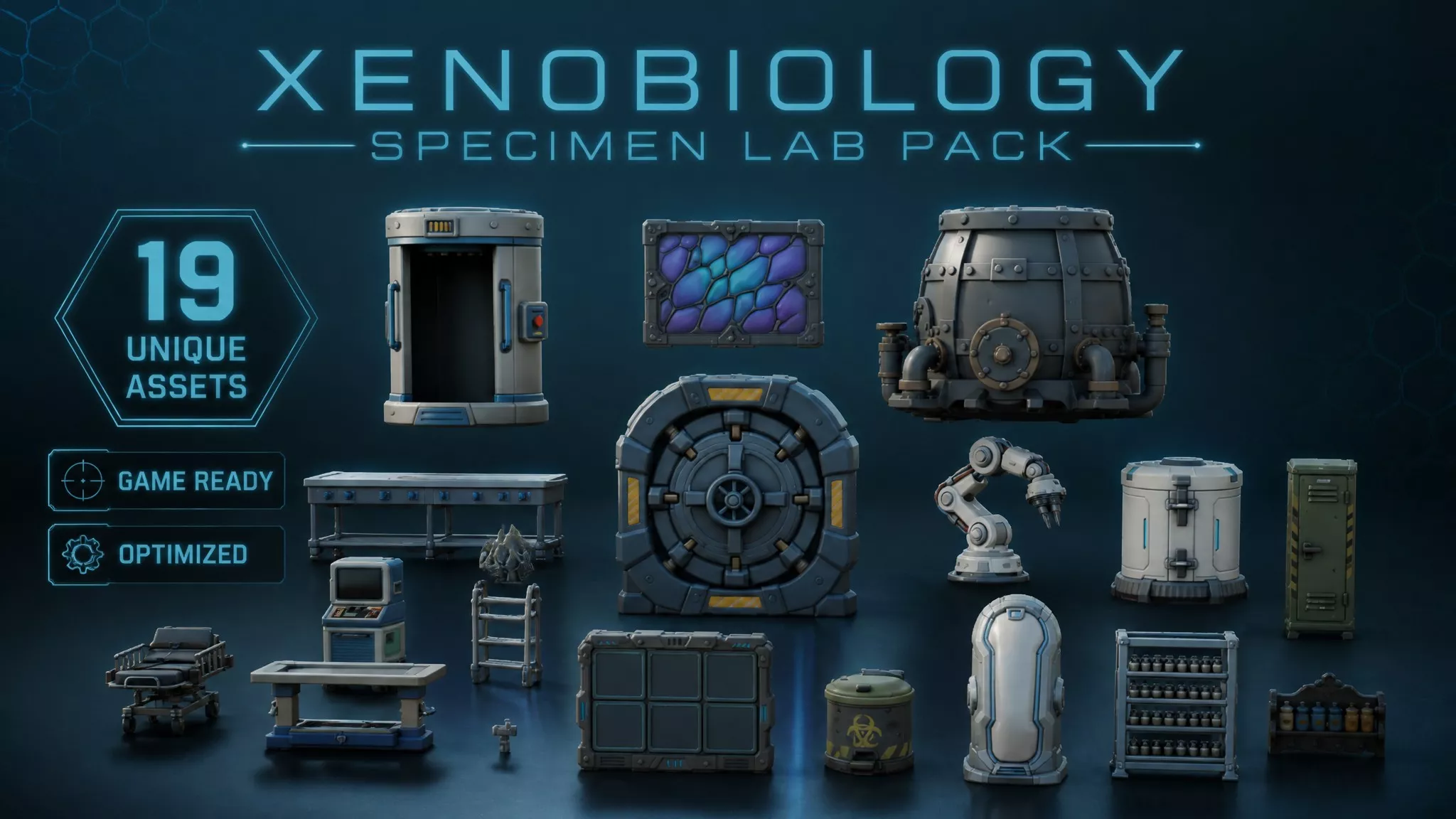 Xenobiology Specimen Lab Pack Low-poly 3D model