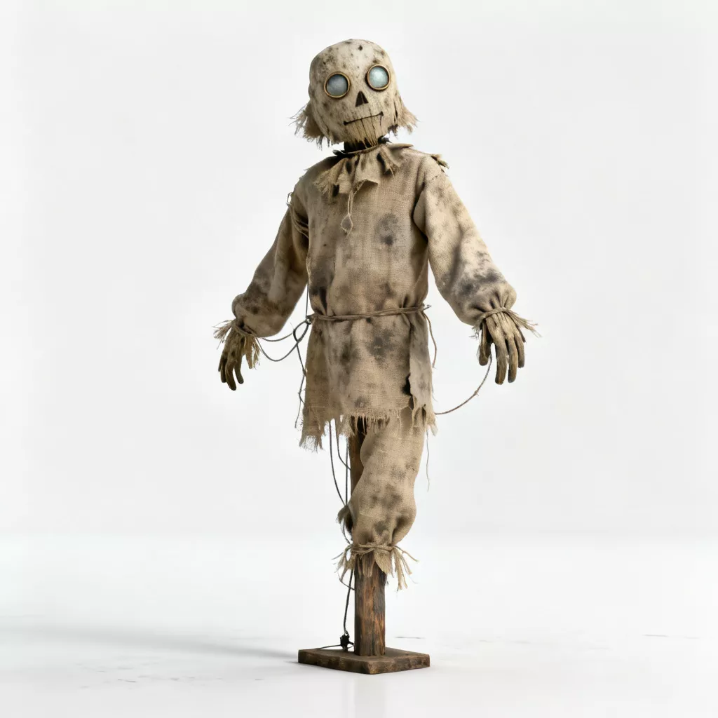 Creepy Burlap Scarecrow Marionette Puppet 3D Model Free 3D model