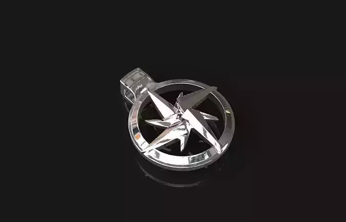 3d Printable Shuriken Pendant