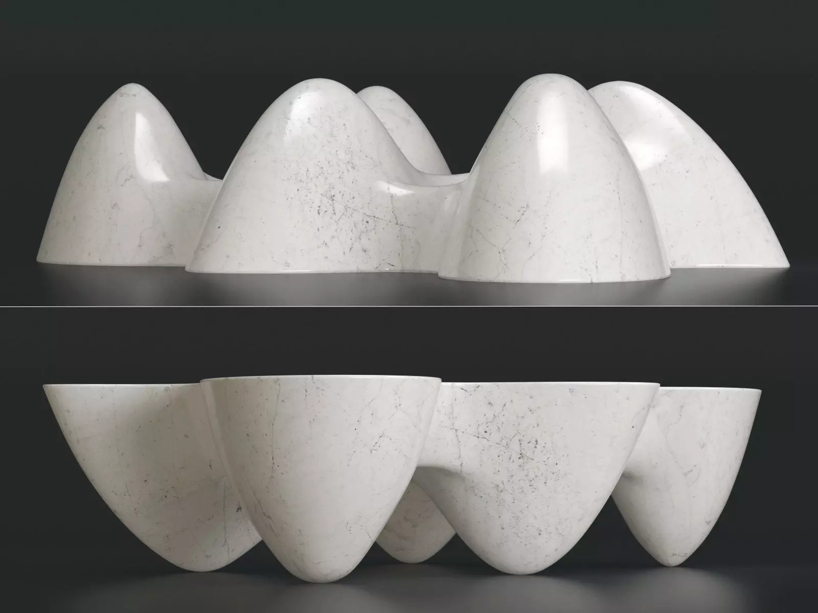 Quark5E coffee table made of wood 3D model_4