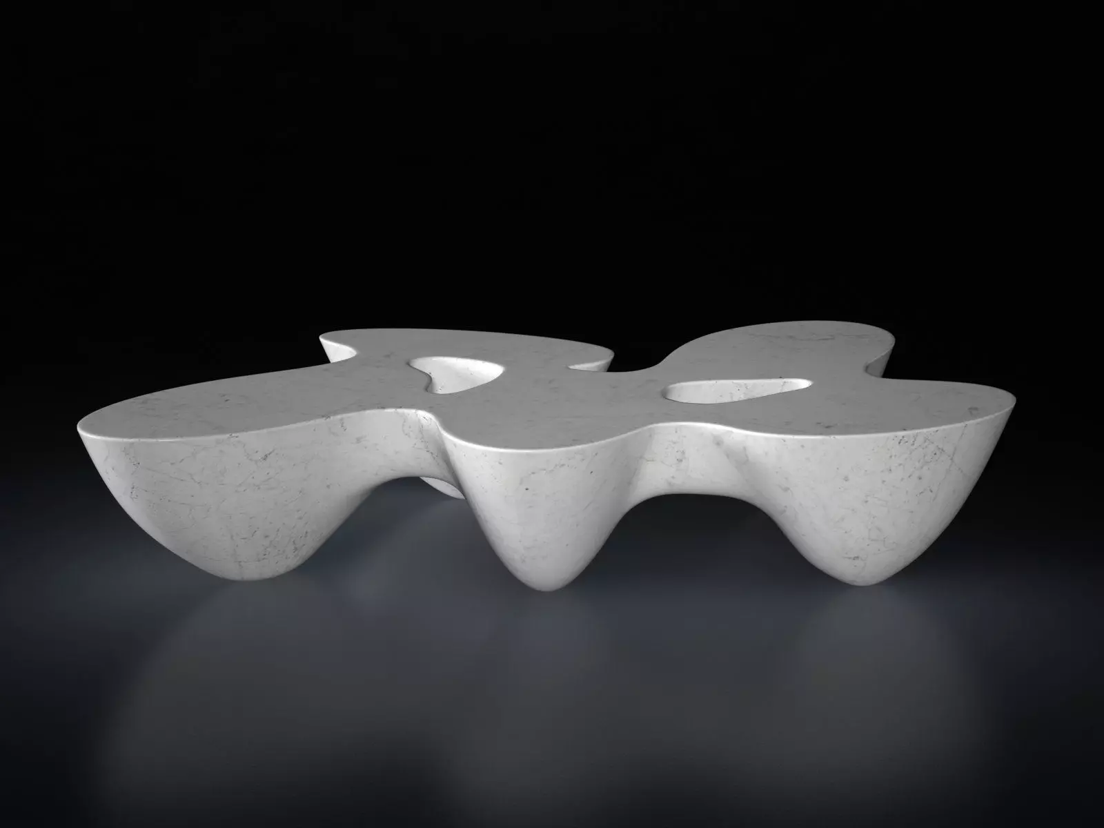 Quark5E coffee table made of wood 3D model_6