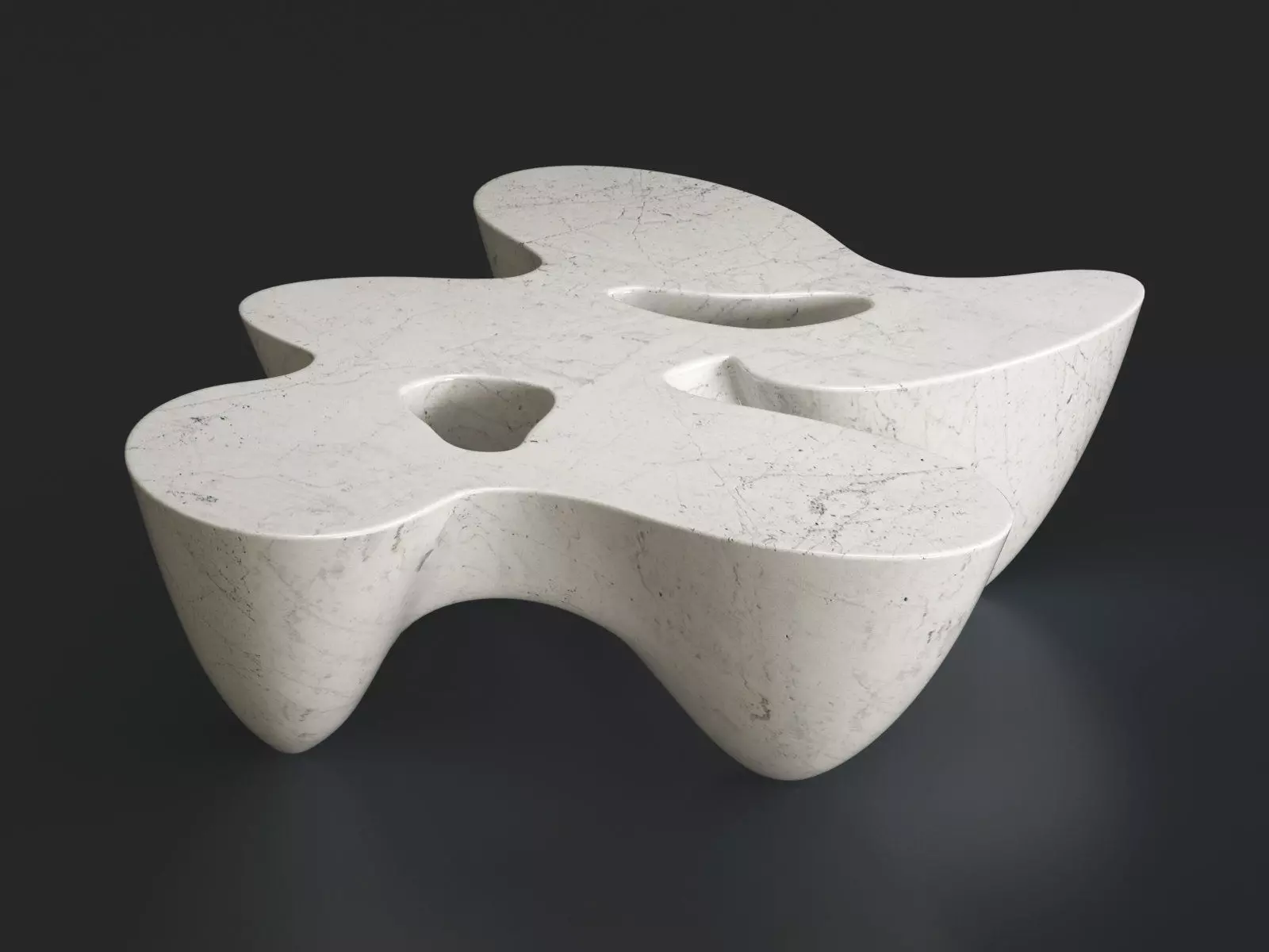 Quark5E coffee table made of wood 3D model_5