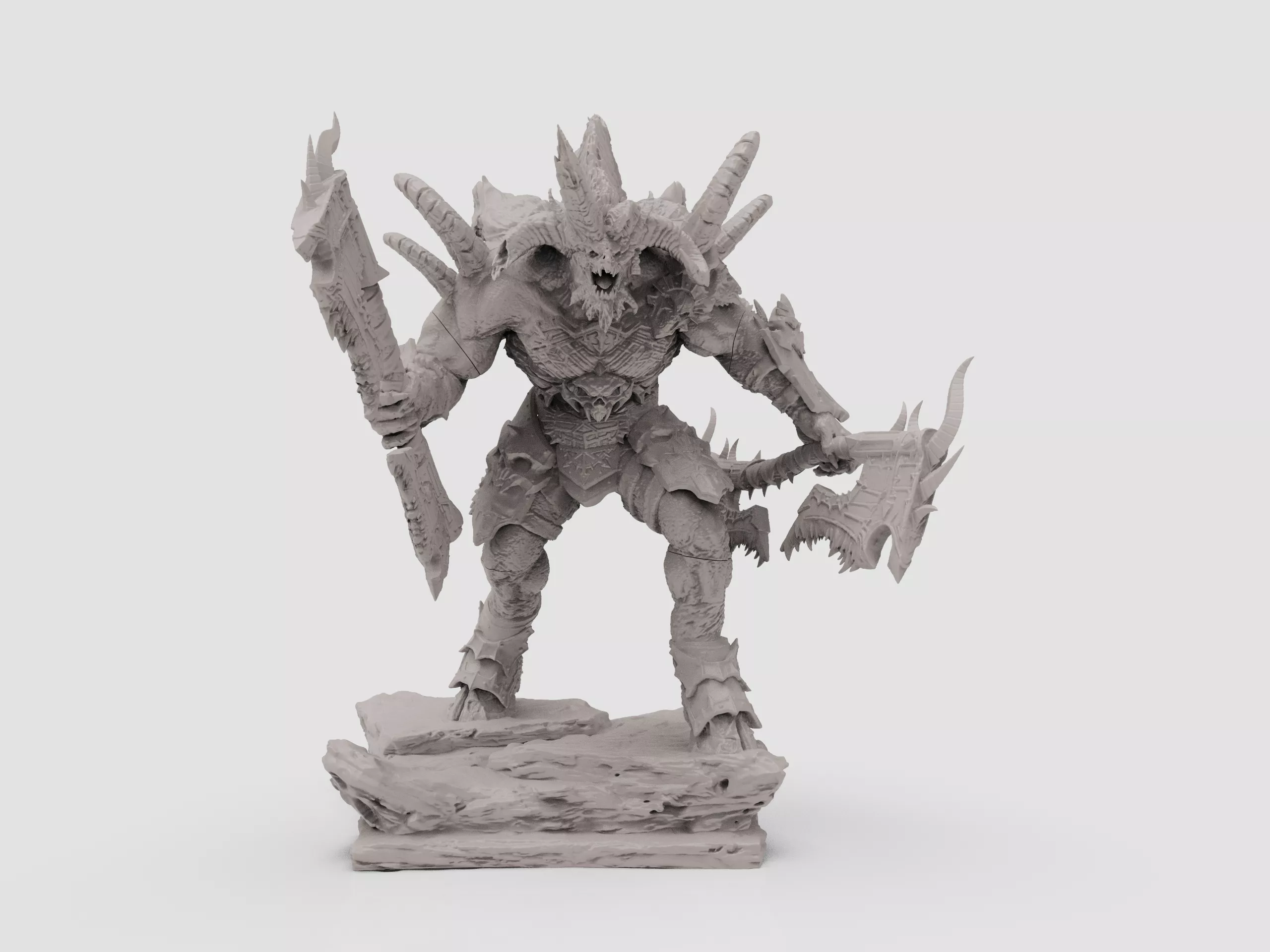 Demon Warrior Dark Fantasy Horror Sculpture Demons Vol 1 3D print model