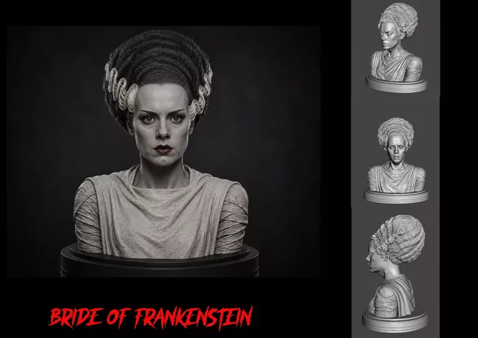 Classic Universal Monsters Bride of Frankenstein Bust