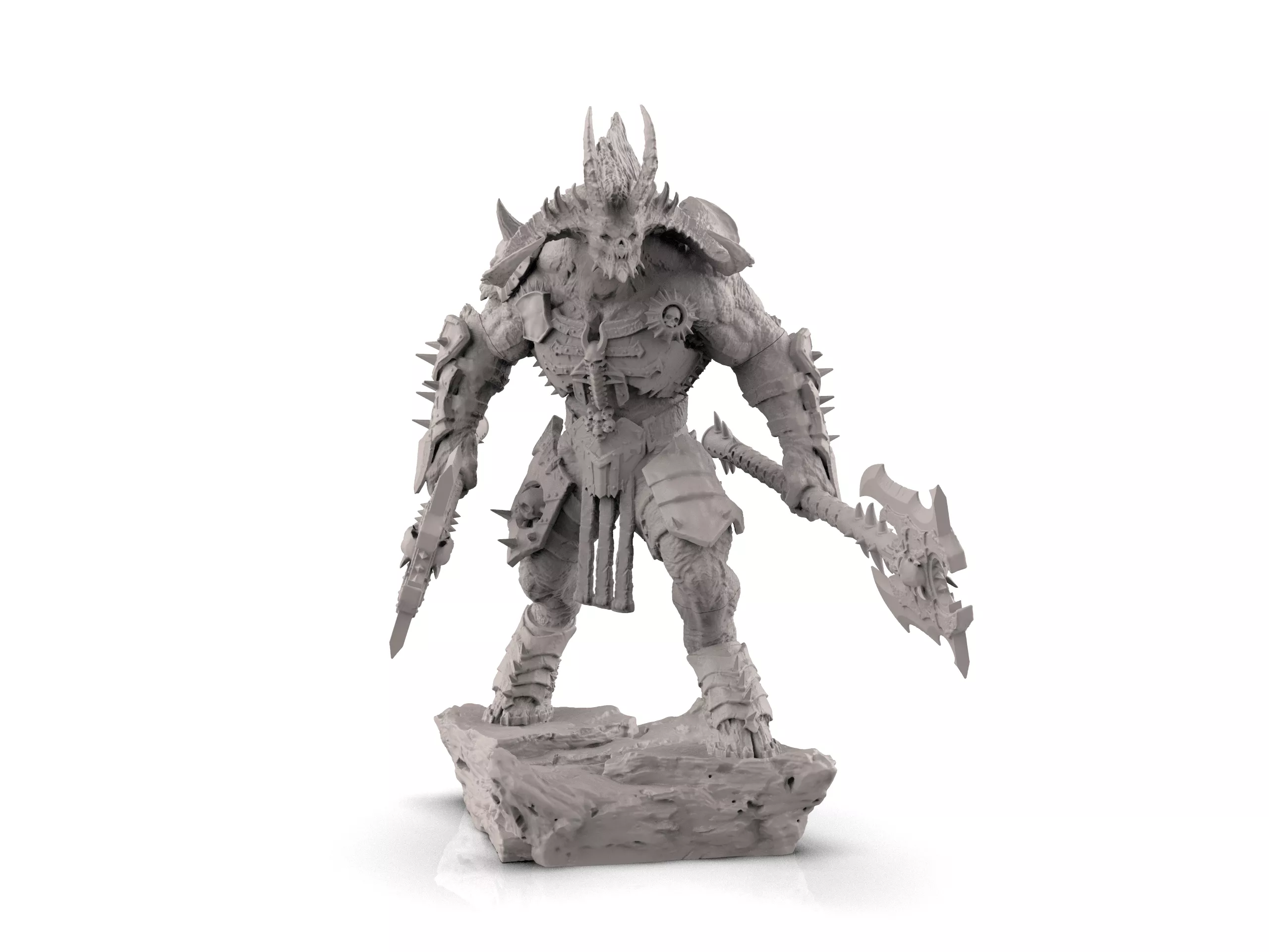 Demon General Warrior Dark Fantasy Horror Sculpture Demons Vol 1 3D print model