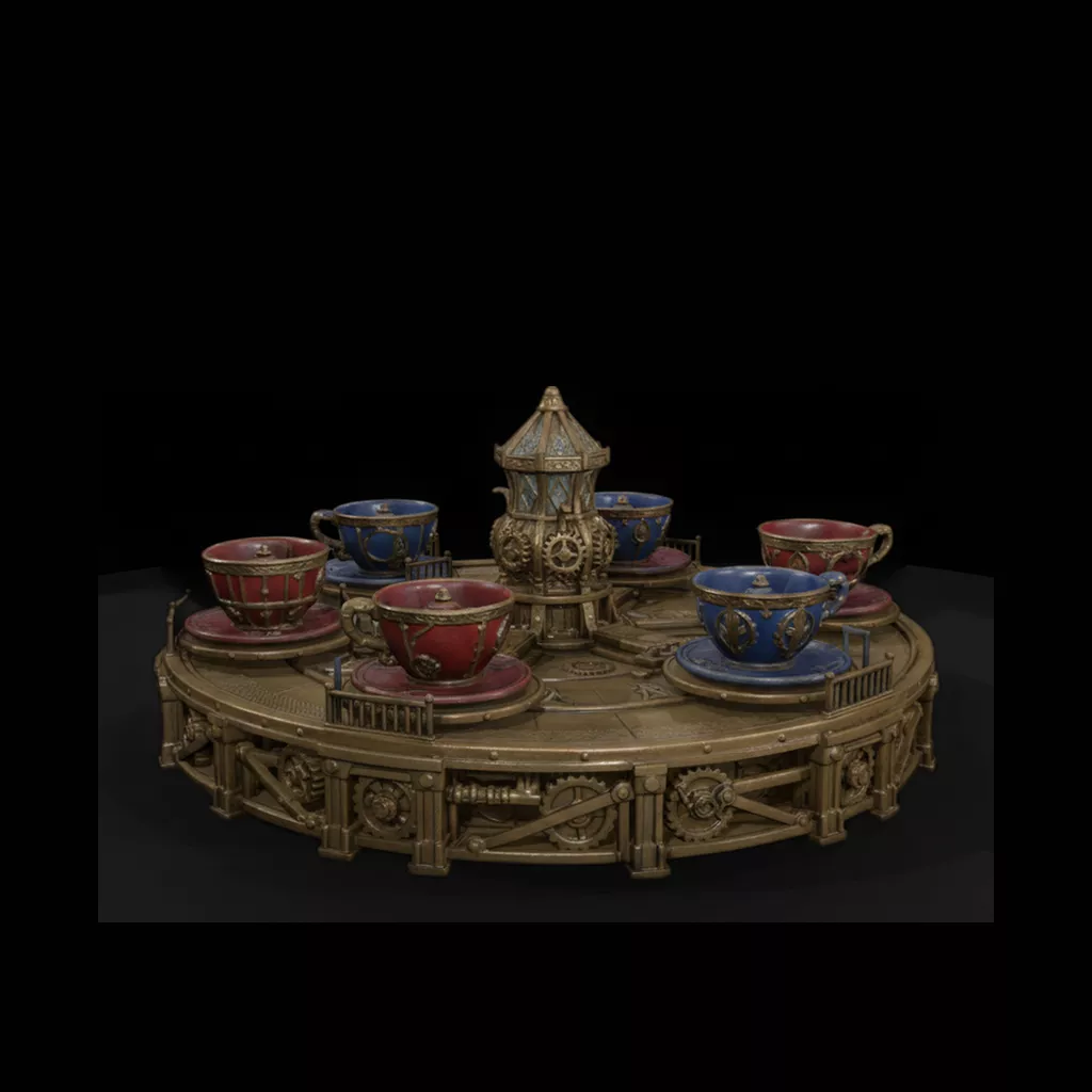 Amusement Park Teacup Ride 3D print model