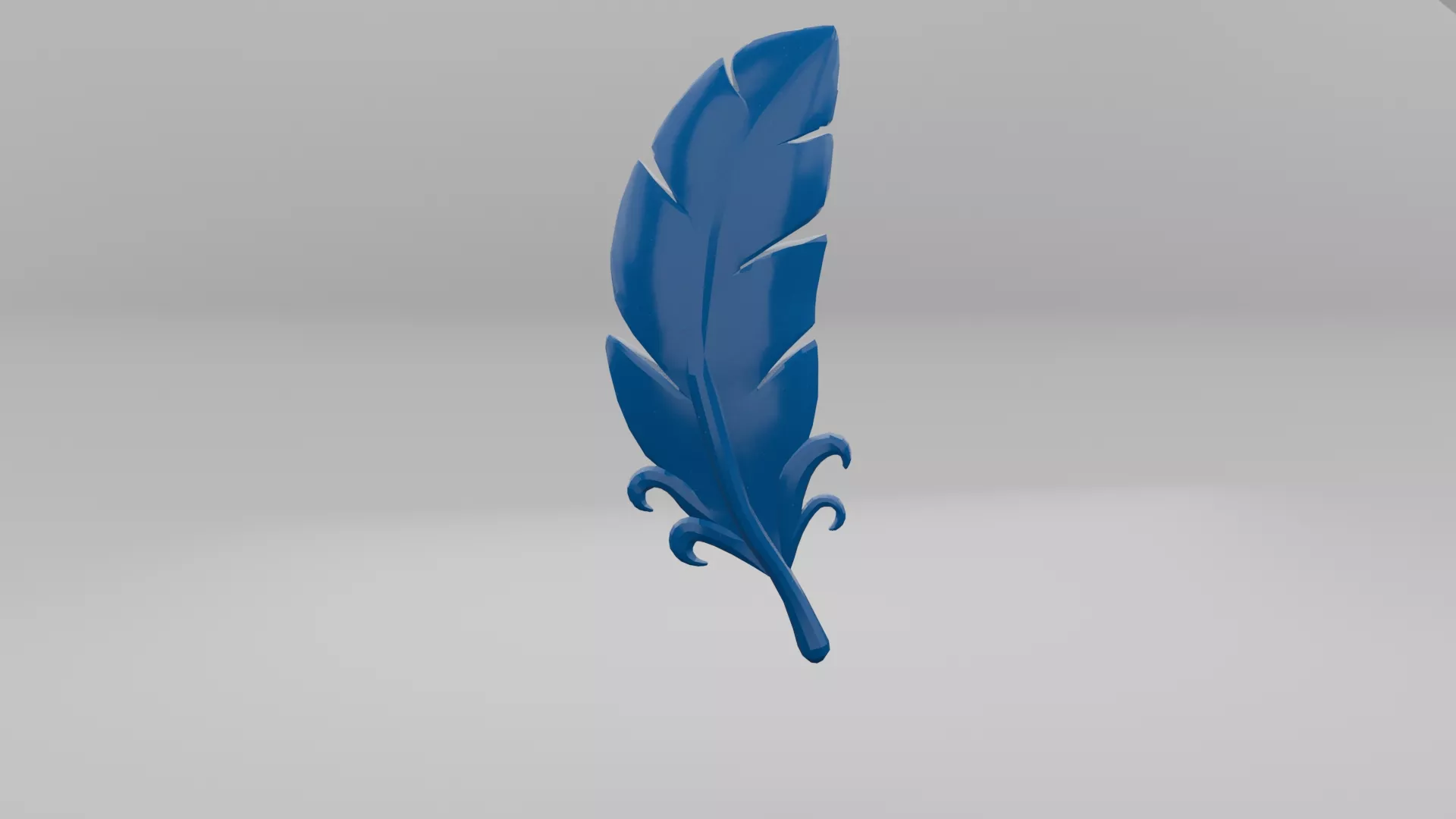Feather Realistic Bird Plume Nature Prop Low-poly 3D model