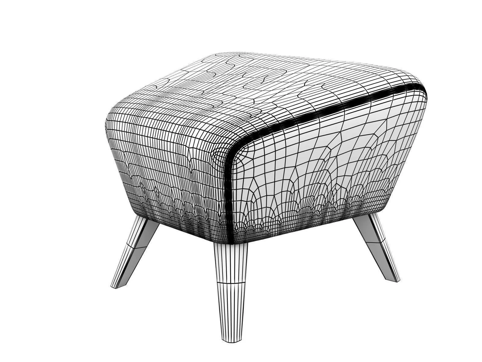 Earl chair and ottoman 3D model_7