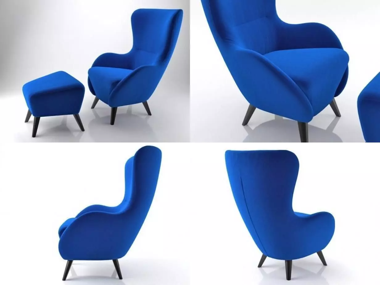 Earl chair and ottoman 3D model_5