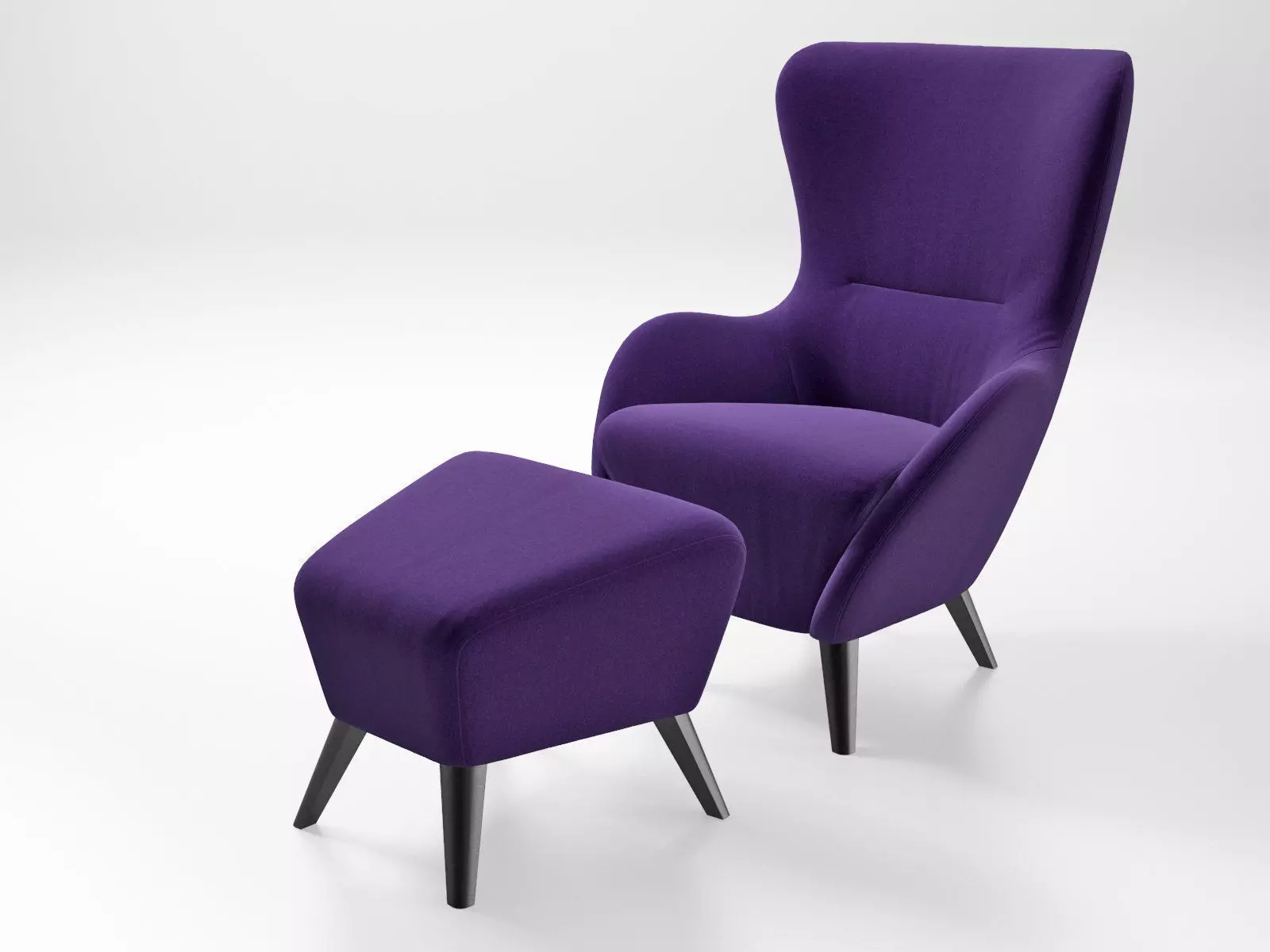 Earl chair and ottoman 3D model_1