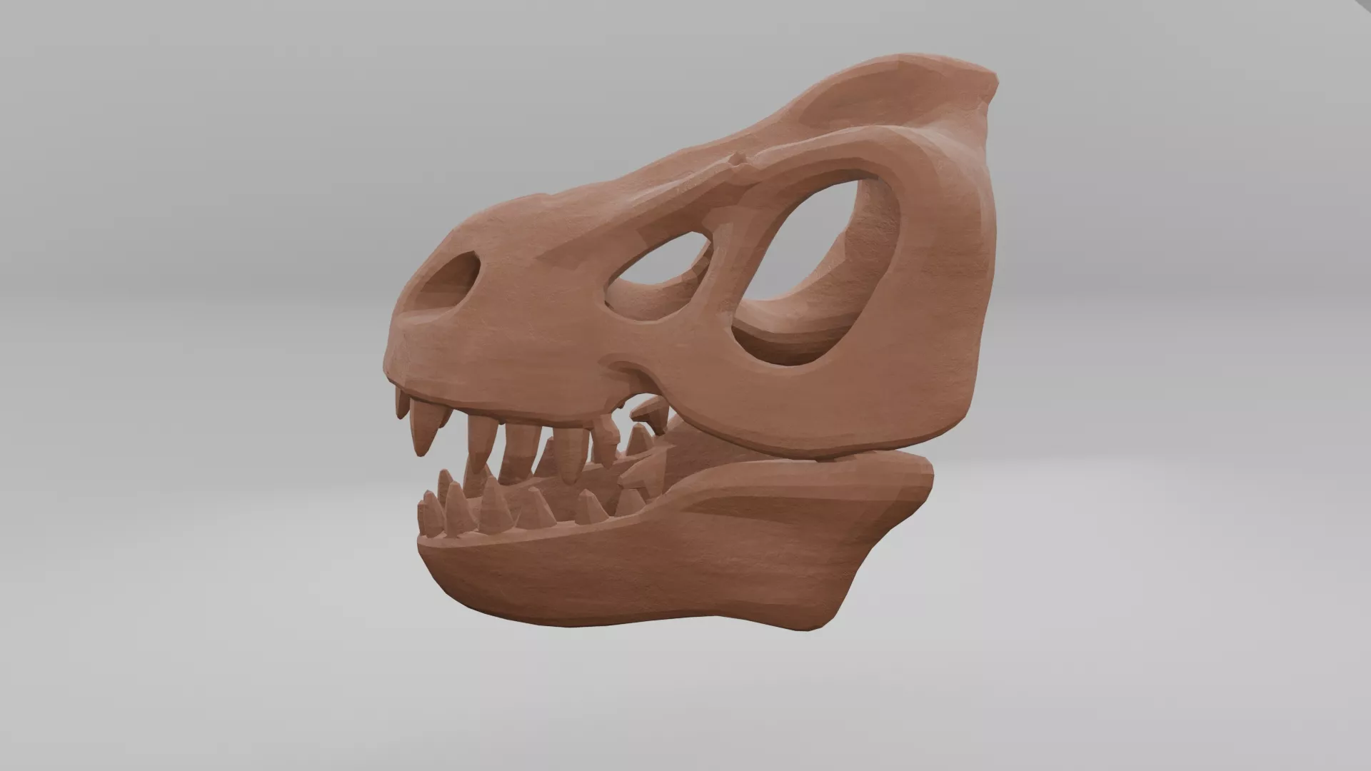 Dinosaur Skull Stylized Game Ready Asset Low-poly 3D model