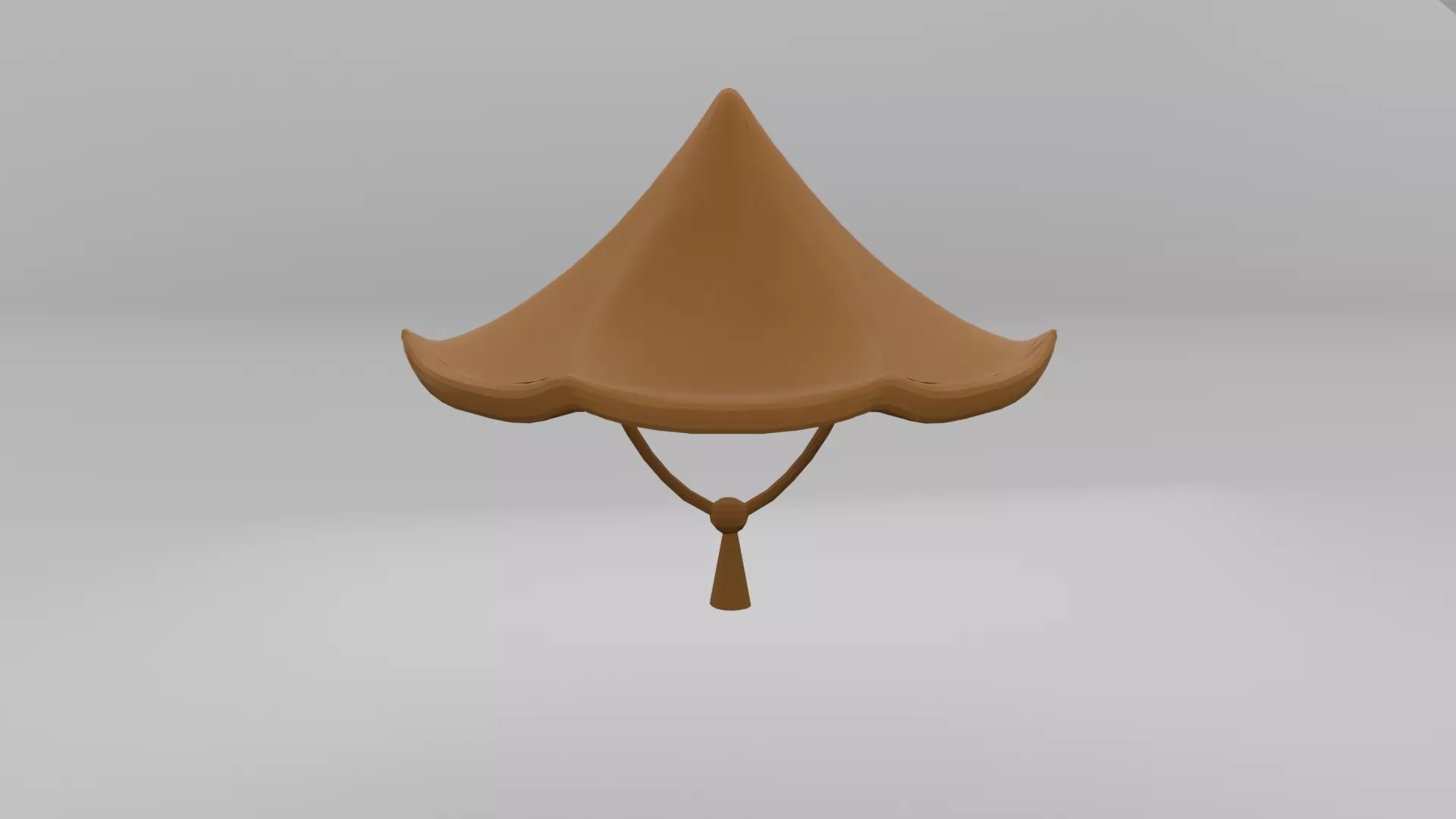 Conical Hat Asian Straw Farmer Prop Low-poly 3D model