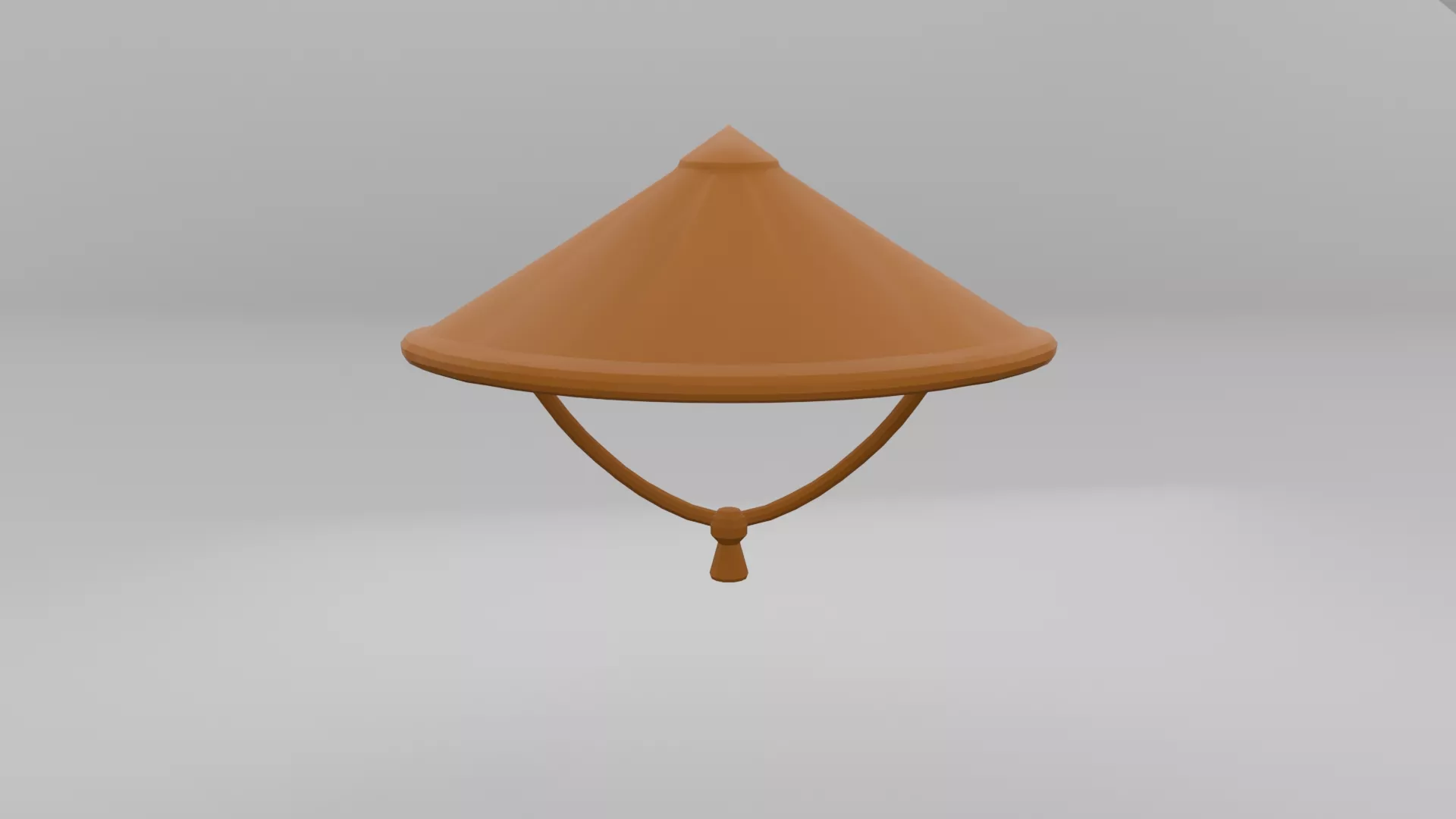 Conical Hat Stylized Game Ready Asset Low-poly 3D model