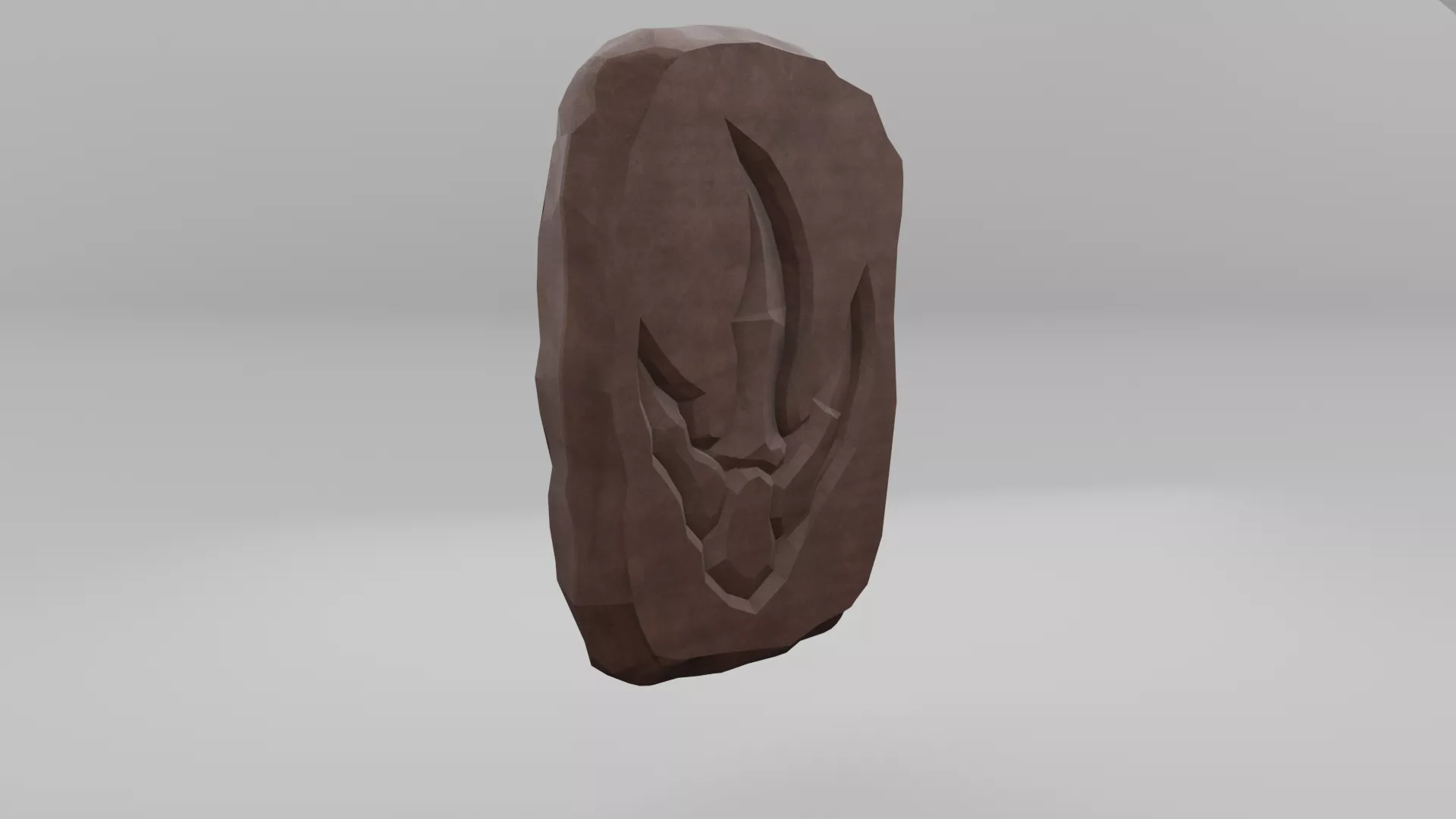 Dinosaur Footprint Stylized Game Ready Asset Low-poly 3D model