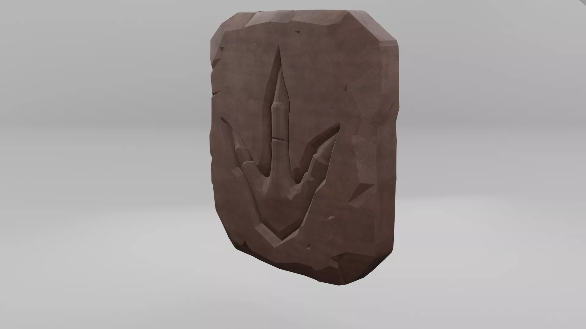 Dinosaur Track Prehistoric Museum Element Low-poly 3D model
