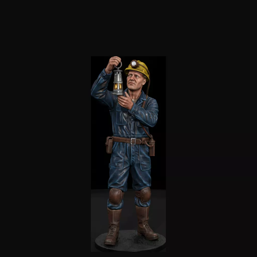 1950s Mine Shift Boss with Lamp 3D print model