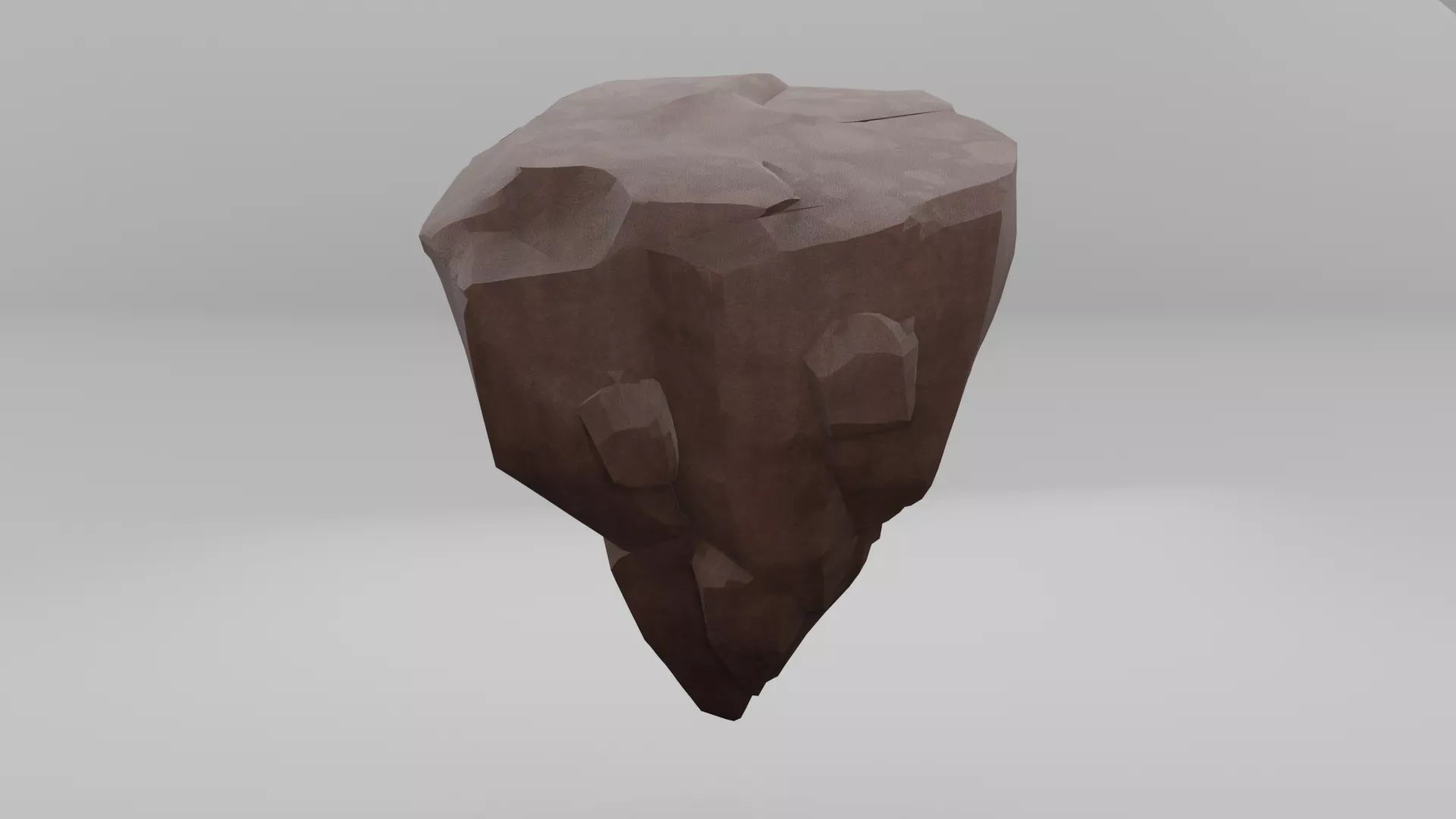 Floating Rock Levitating Stone Boulder Prop Low-poly 3D model