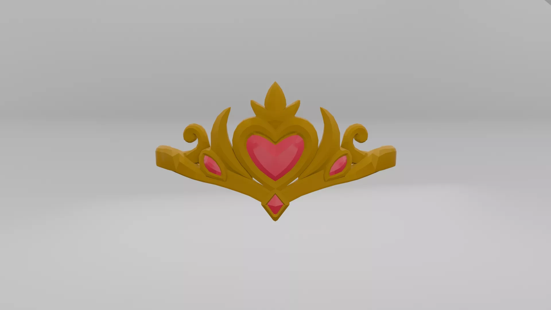 Princess Tiara Jeweled Crown Prop Low-poly 3D model