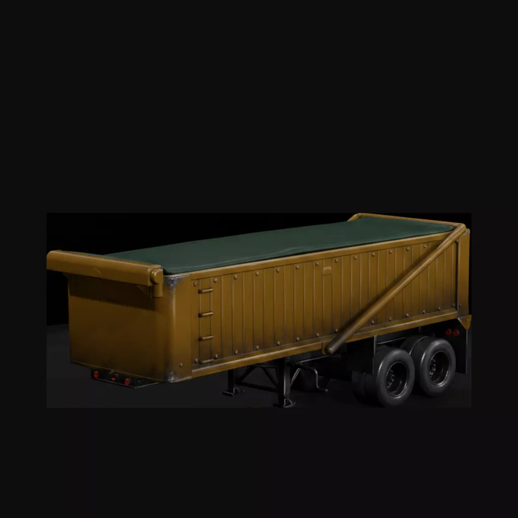 Covered End Dump Trailer 3D print model