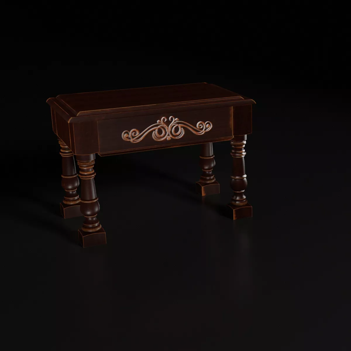 Bed Side Table 01 Low-poly 3D model
