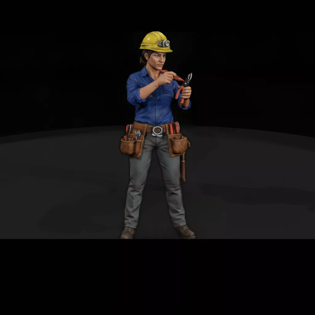Electrician Female Construction Tradesperson 3D print model