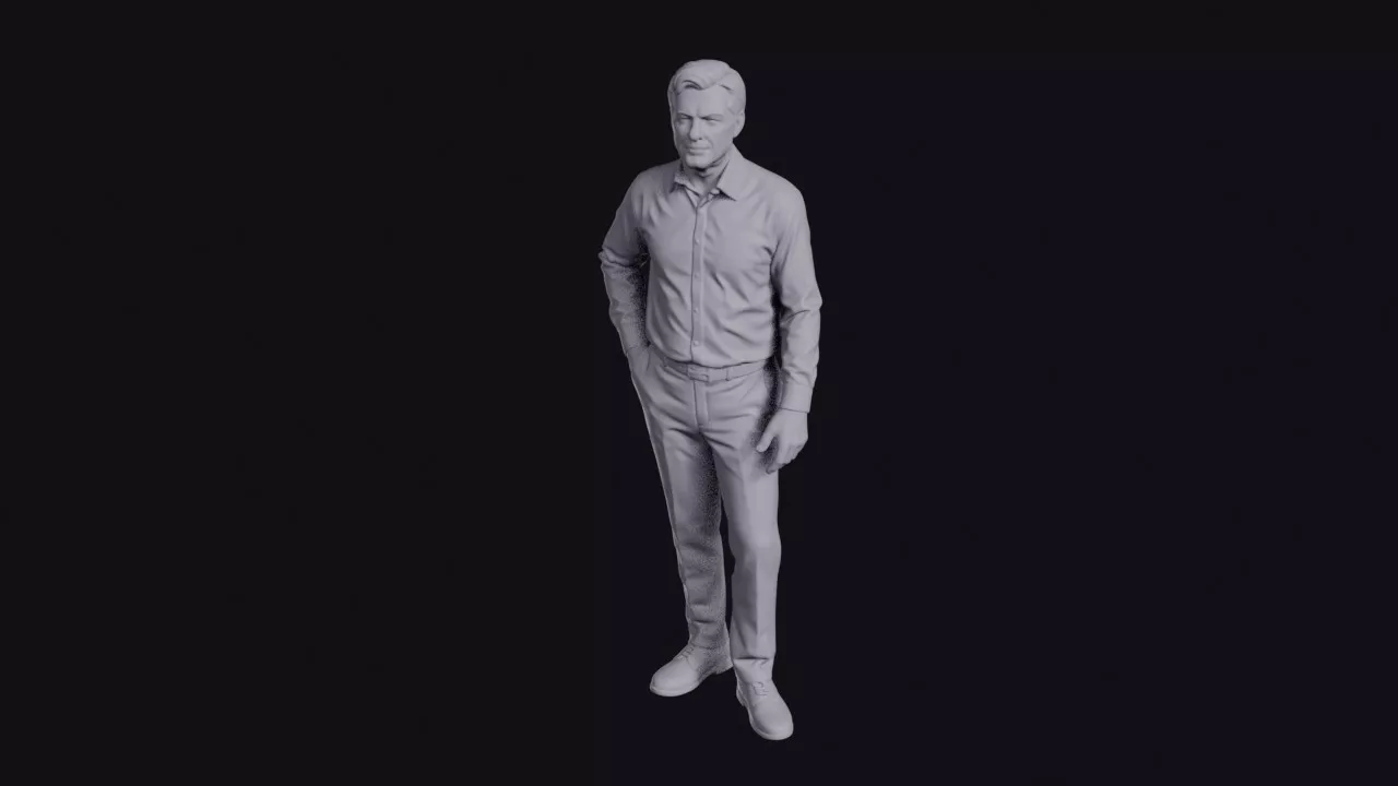 Office Worker in Rumpled Shirt Figurine 3D print model