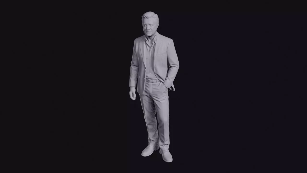 News Presenter in Suit Jacket Figurine 3D print model