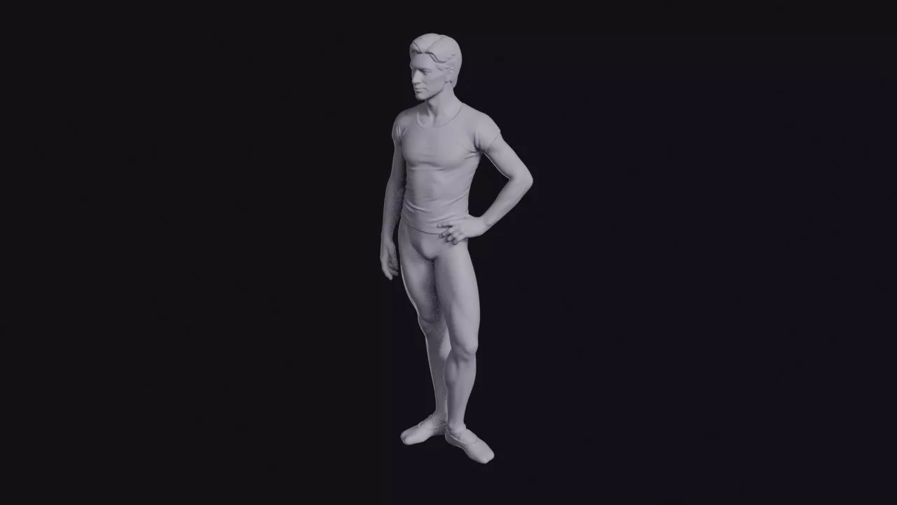 Male Ballet Dancer in Tights Figurine 3D print model