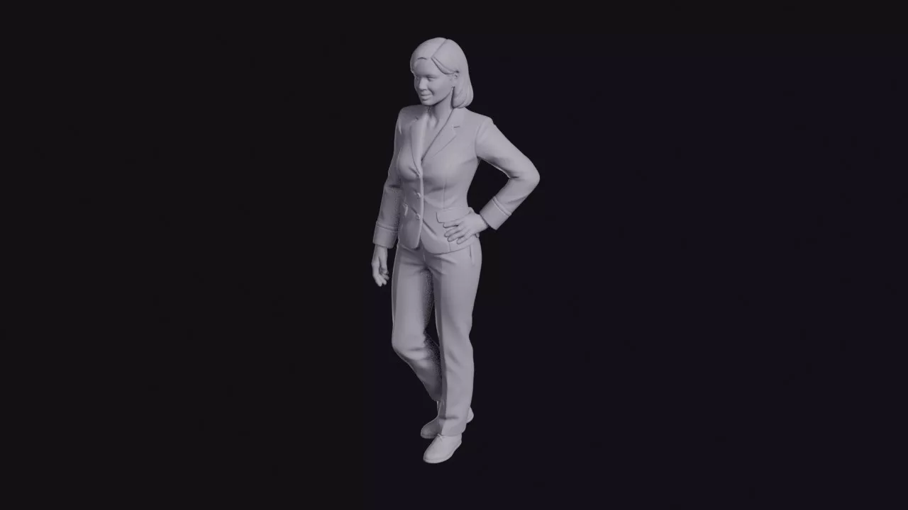 Hotel Concierge in Fitted Uniform Figurine 3D print model