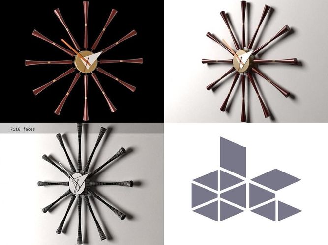 Spindle Clock Free 3D model
