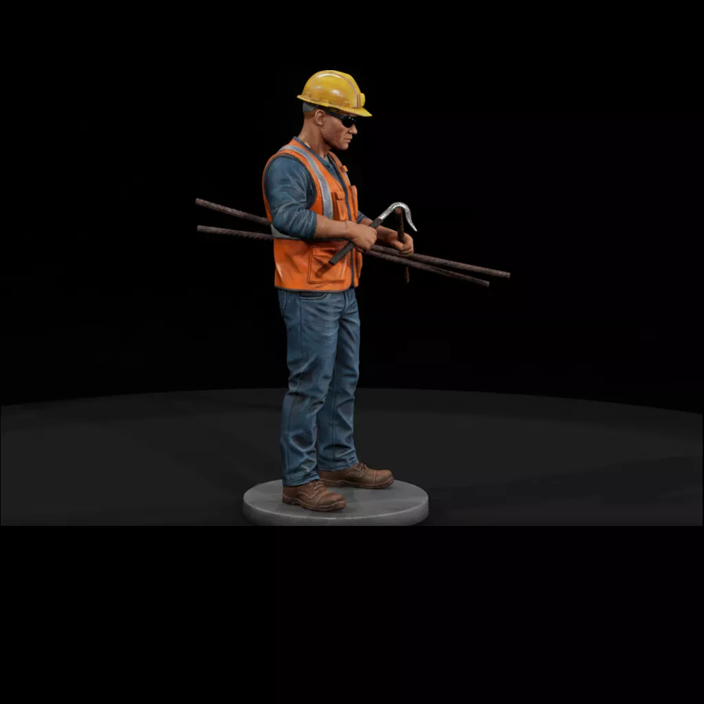 Construction Worker Rebar Placer 3D print model