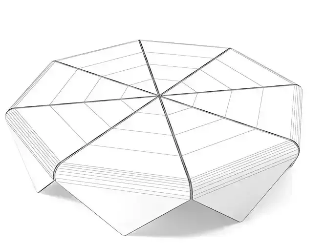 Petalas octagon coffee table