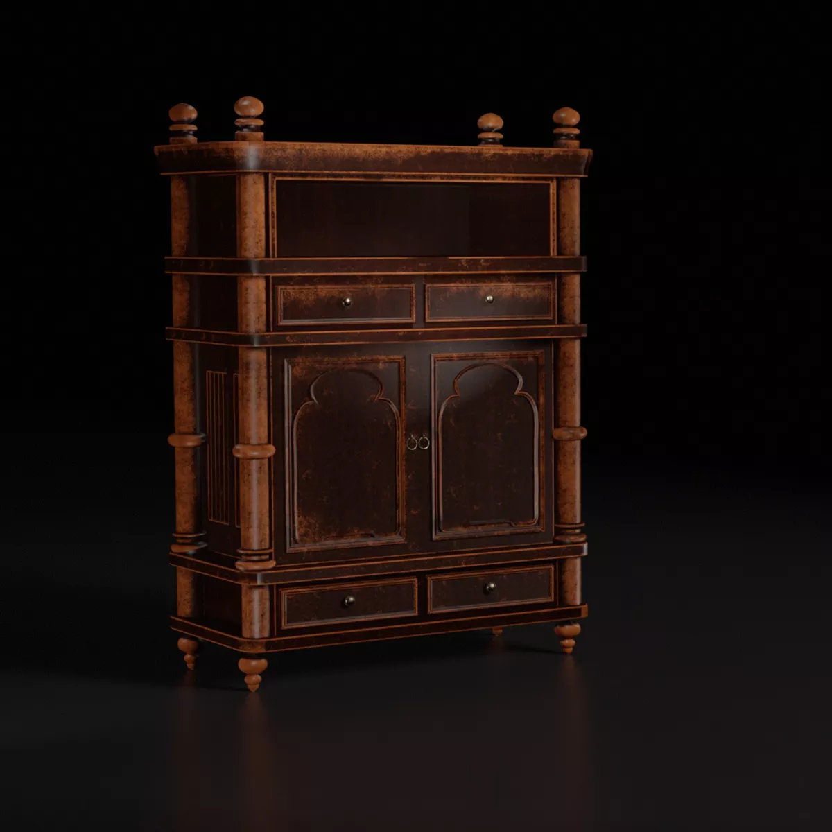 Cabinet 06 Low-poly 3D model