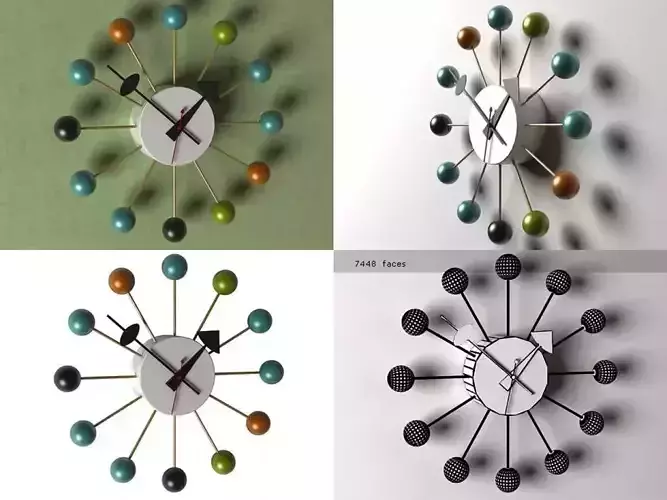 Ball Clock Free 3D model