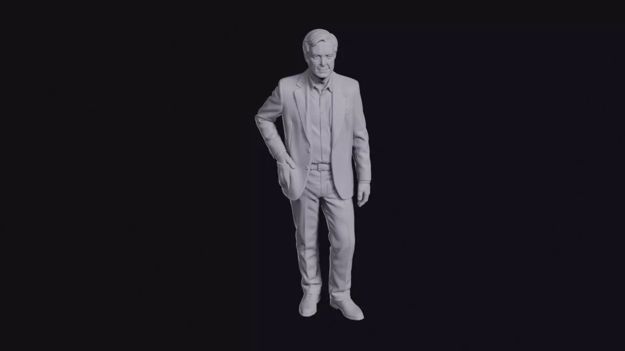 University Professor in Tweed Jacket Figurine 3D print model