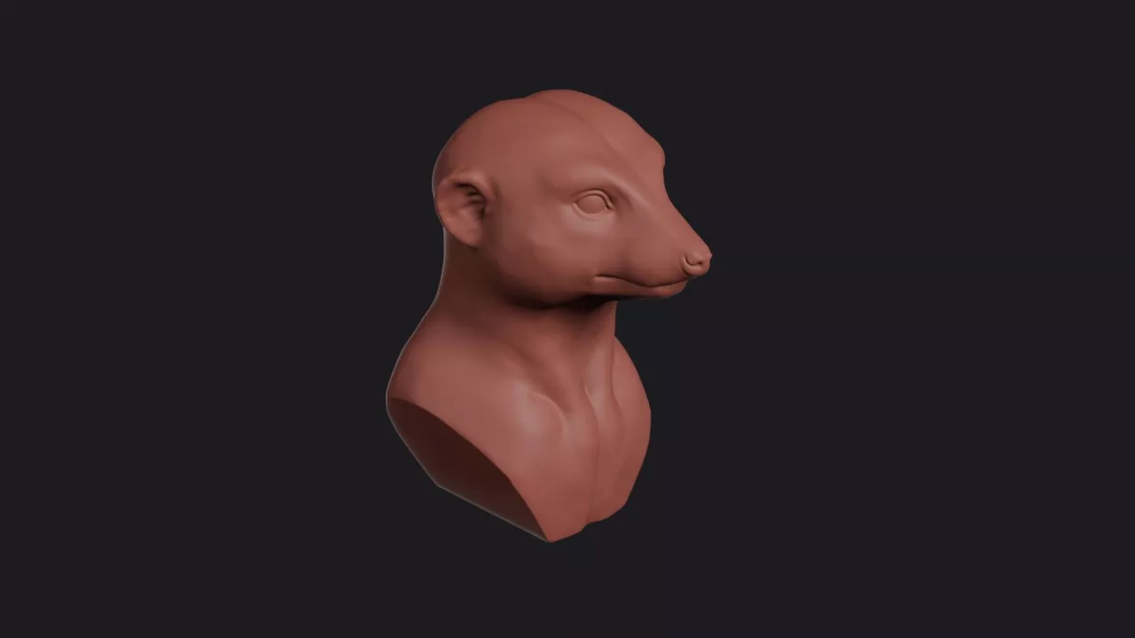 Meerkat Head Bust Wall Mount 3D print model