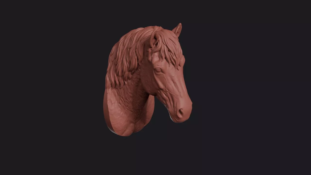 Icelandic Horse Head Bust Wall Mount 3D print model