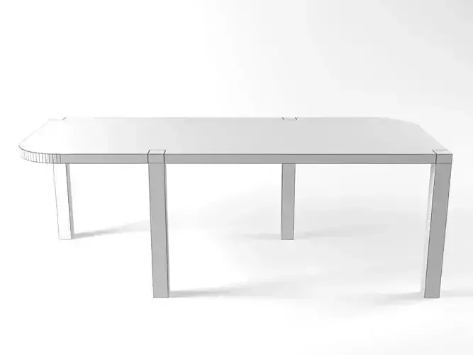OFF-table wooden dining table with two legs