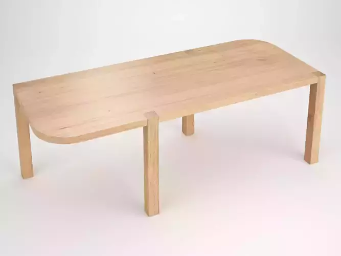 OFF-table wooden dining table with two legs