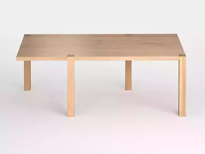 OFF-table wooden dining table with two legs 3D model