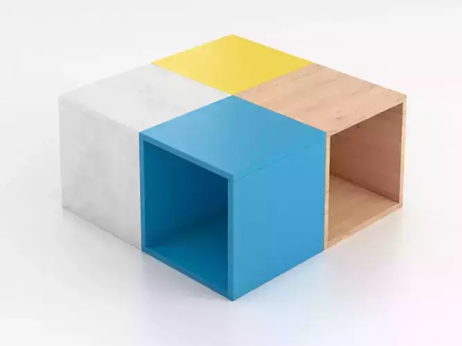 Raute cube table 3D model