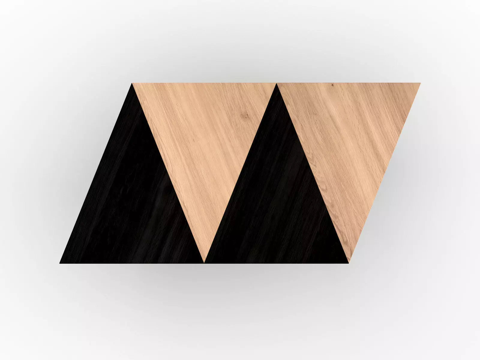 Paralellogram wooden table with two legs 3D model_8