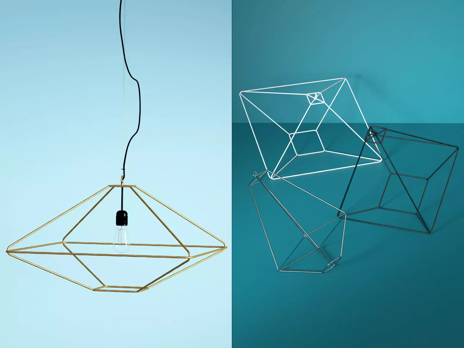 ConTradition pendant light hanging from wire 3D model_2