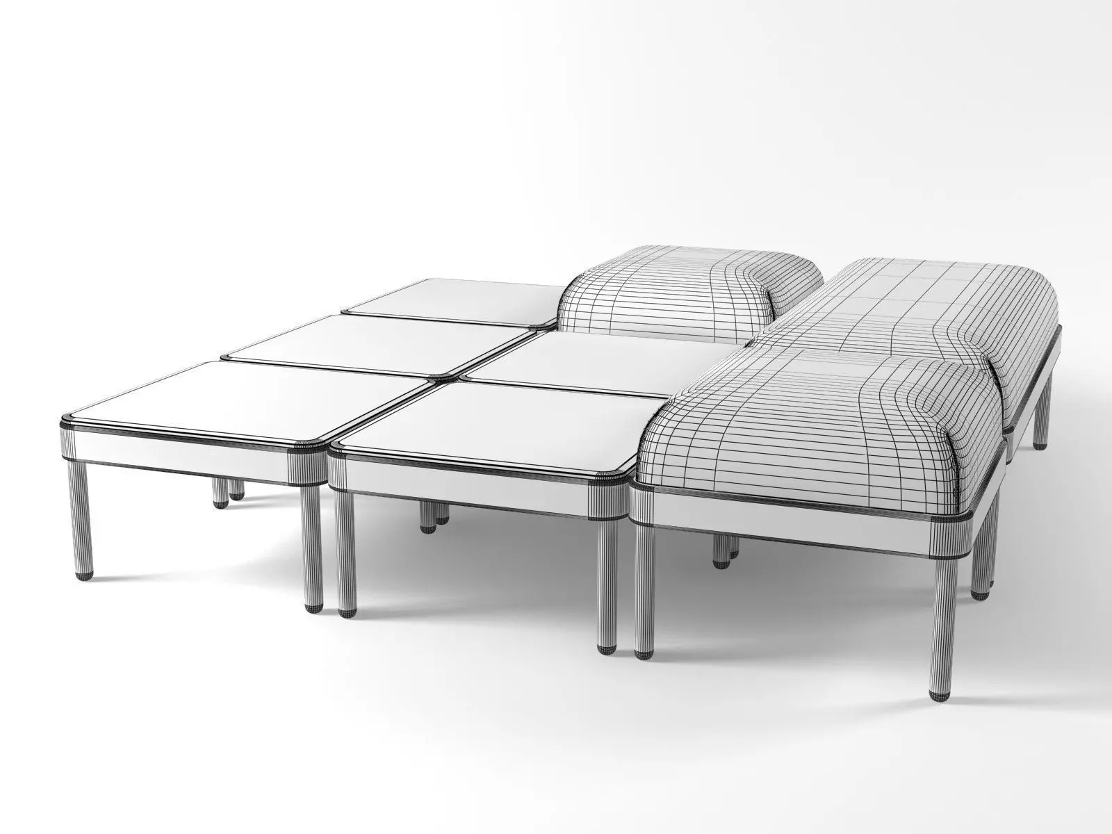 Mosaico coffee table blocks 3D model_15